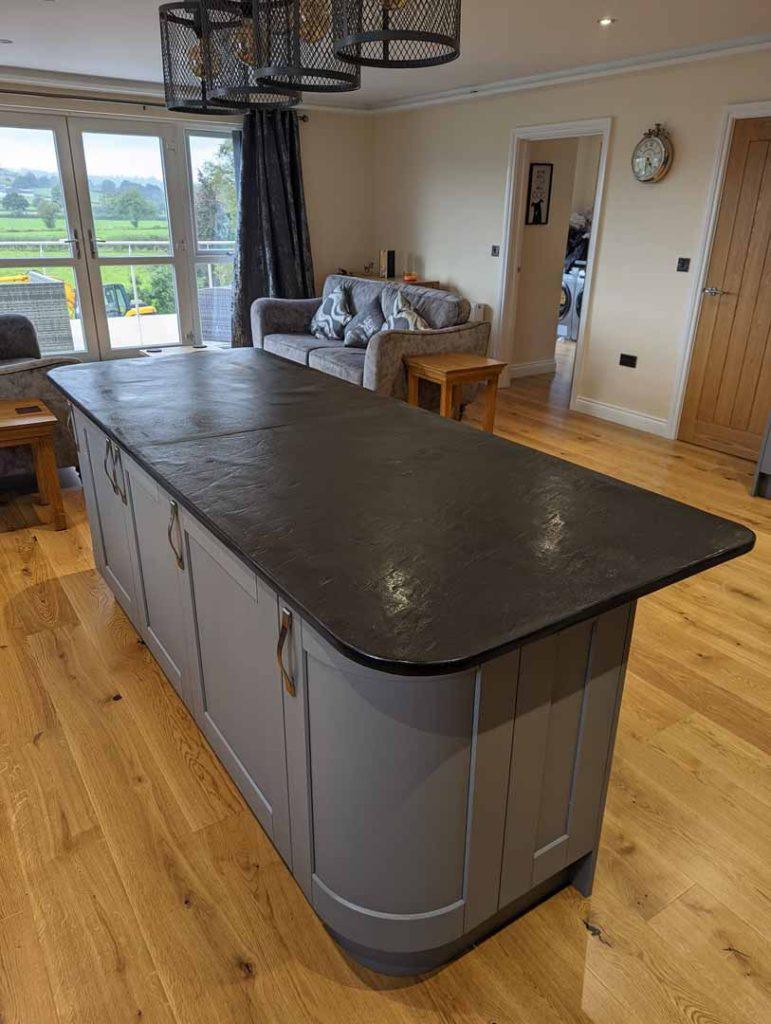 modern kitchen with slate tops