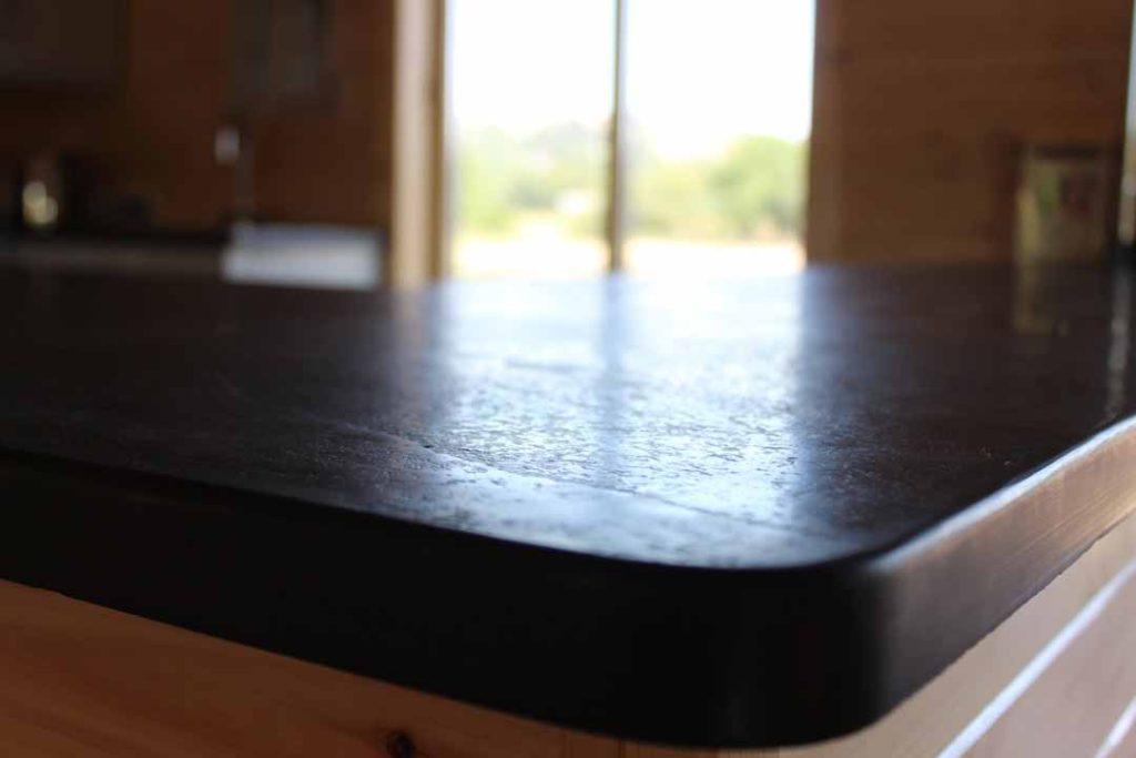 close up of slate worktop